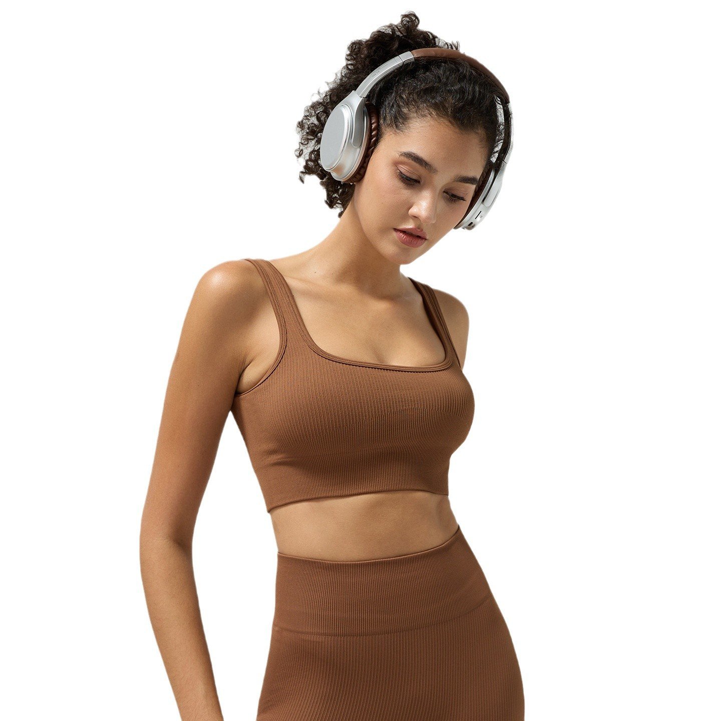 Threaded Fabric Sports Bra